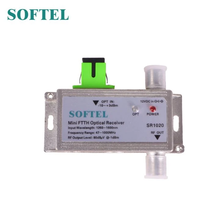 מקלט אופטי FTTH CATV עם מסנן 1550 ננומטר