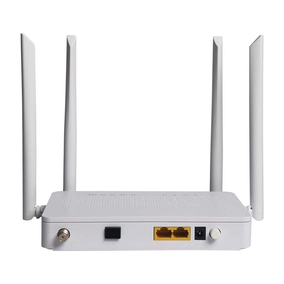 Dual Band Gpon Ont 2 יציאות Catv Wifi5 מפעל חדש לגמרי