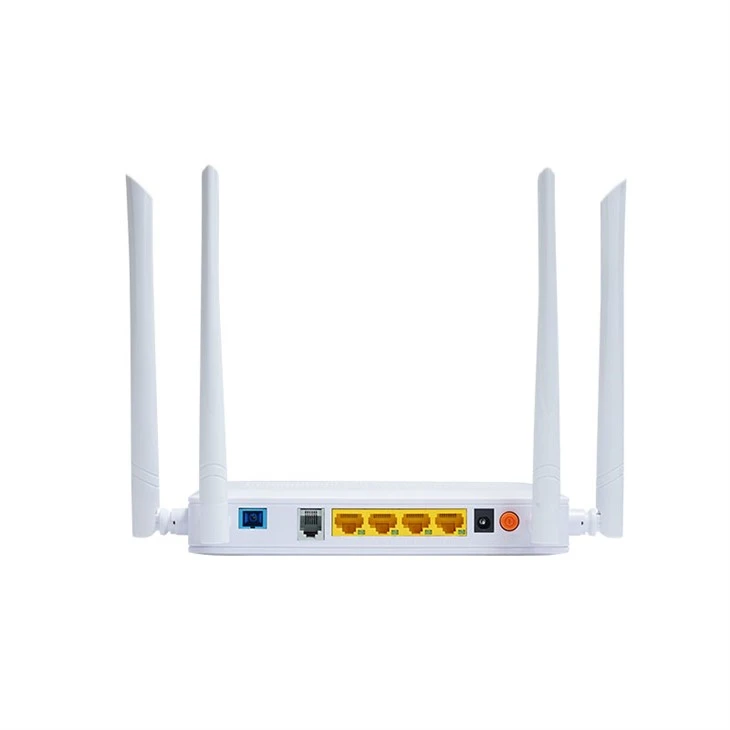 Dual Band Gpon Ont 4 יציאות 4GE VOIP Wifi5 מפעל חדש לגמרי